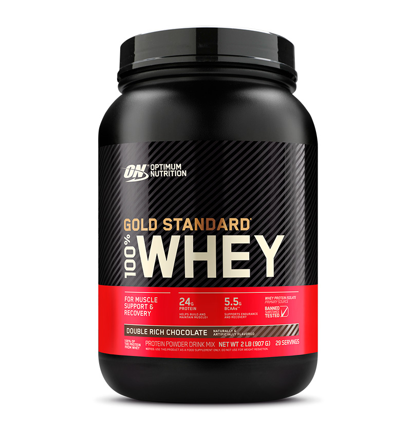 Протеин Optimum Nutrition 100% Whey Gold Standard  907 гр вкус двойной шоколад