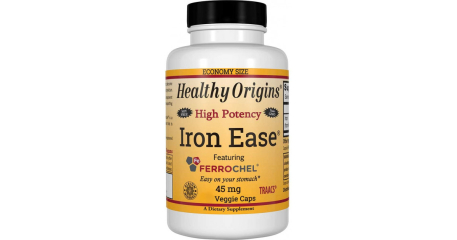 Фото Витамины Healthy Origins Iron Ease 45 мг 90 капсул