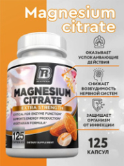 Фото Магния цитрат Magnesium Citrate 400mg Bri Nutrition 125 капсул
