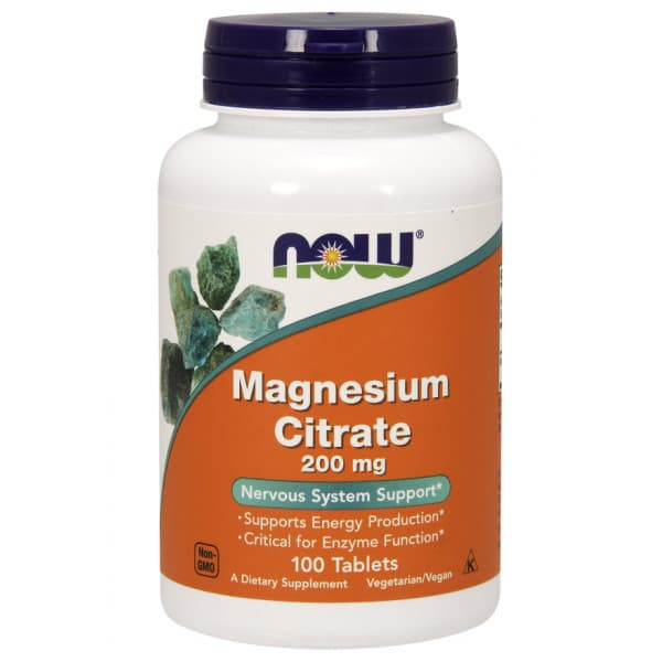 NOW Magnesium Citrate 200 mg 100 таблеток