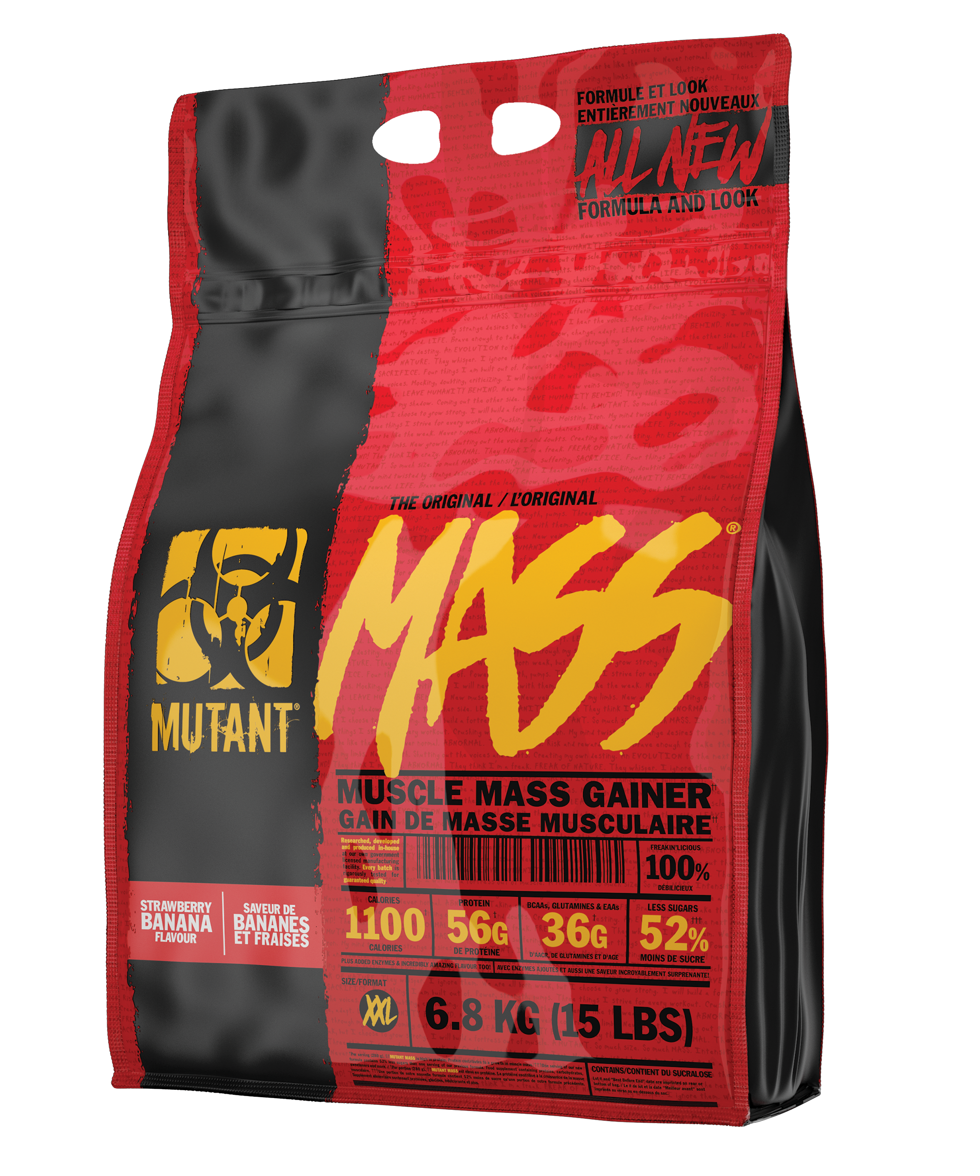 Гейнер Mutant Mass 6800 гр клубника-банан