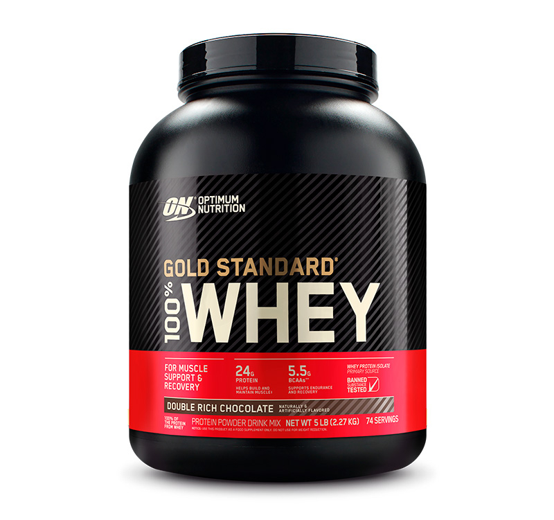 Протеин Optimum Nutrition 100% Whey Gold Standard 2270 гр вкус двойной шоколад