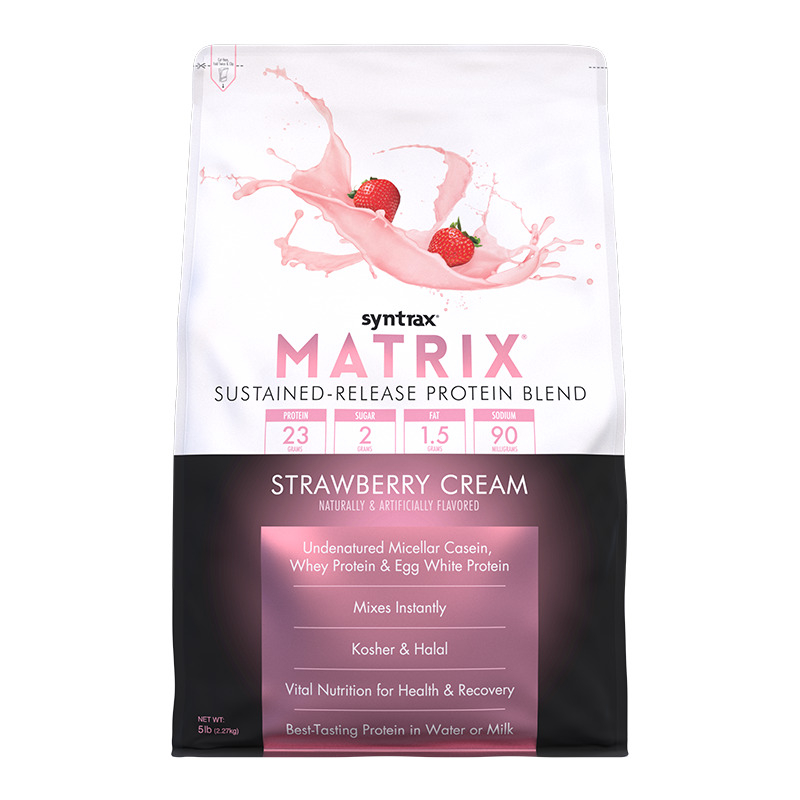 Протеин Syntrax Matrix 5.0 2275 гр вкус клубника-крем