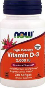 Витамин Д3 NOW Vitamin D-3 2000 IU 240 капсул