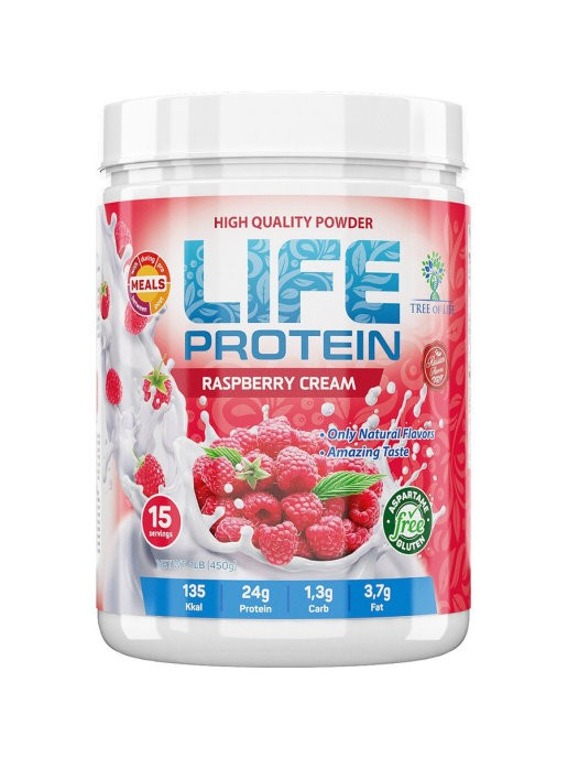 Протеин Life Protein 454 гр вкус клубника-сливки