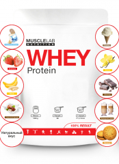Фото MuscleLab Nutrition WHEY Protein (1000 гр) вкус натуральный, банан, печенье, сгущенка