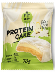 Фото Fit Kit Protein Cake печенье с суфле 70 гр вкус груша-ваниль