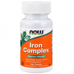 Фото NOW - Iron Complex / 100 таблеток