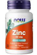 NOW Zinc Gluconate 50mg 100 таблеток 