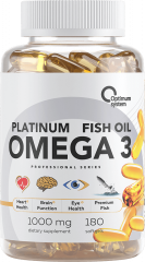 Фото Optimum System Omega-3 Platinum Fish Oil 180 капсул