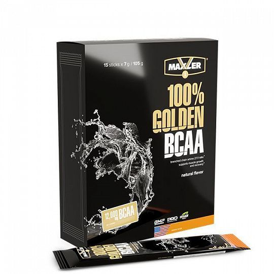 MXL. 100% Golden BCAA коробка  15 штук *7 гр вкус нетральный