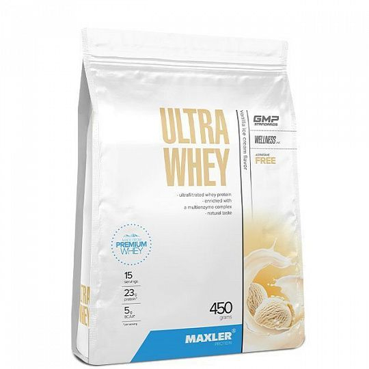 MXL. Ultra Whey 450 гр пакет вкус ваниль