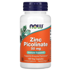 Фото NOW Zinc Picolinate 50 mg 120 veg capsules