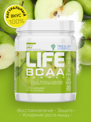 Фото TREE OF LIFE BCAA+Glutamine 200 гр вкус яблоко