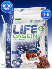 Фото Протеин Life Casein 1800 гр вкус горячий шоколад
