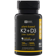 Витамин K2 + D3, 100 мкг, 5000 МЕ, 60 капсул