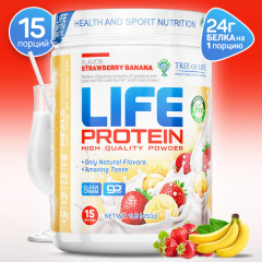 Фото Протеин Life Protein 454 гр вкус клубника-банан
