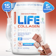 Life Collagen Protein 454 гр вкус шоколад