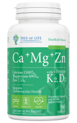 Фото Life Ca+Mg+Zn+Vitamin K2,D3 90 таблеток