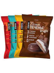 Фото  Печенье Е/батон  с белковым суфле в глазури 50 гр, вкус арахис
