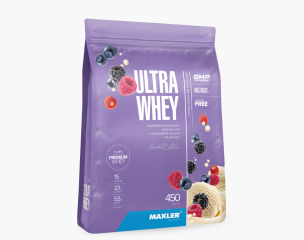 Фото MXL. Ultra Whey 450 гр пакет вкус мороженное с лесными  ягодами