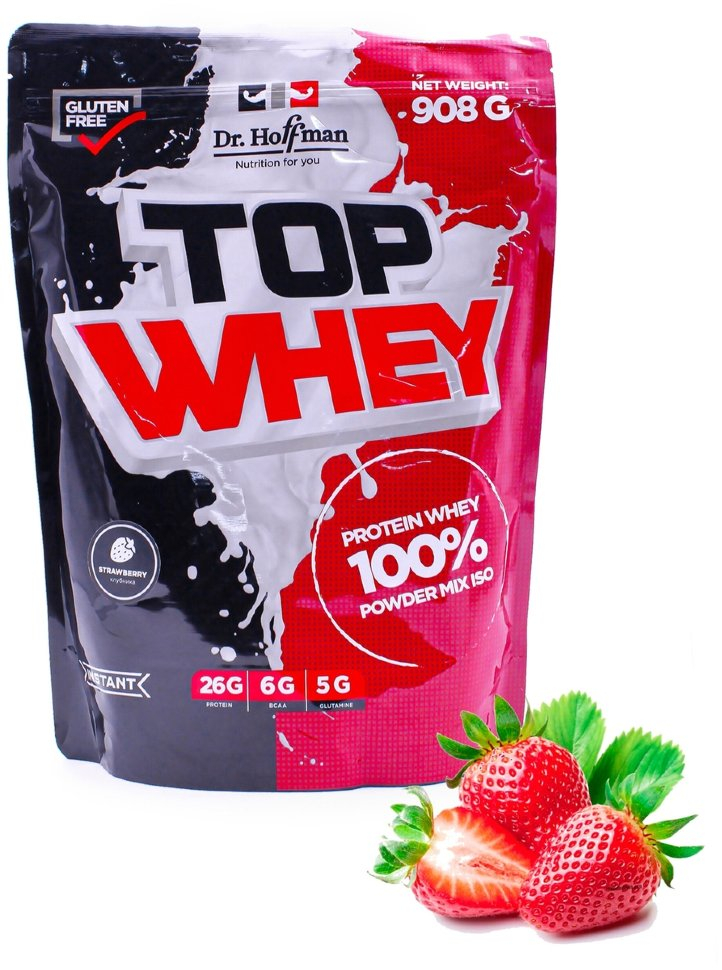 Dr. hoffman Top Whey 908 гр вкус клубника