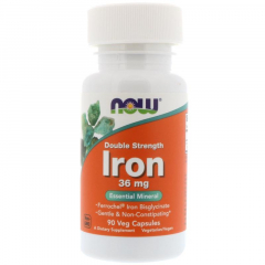 Фото NOW - Iron / 36 mg / 90 капсул