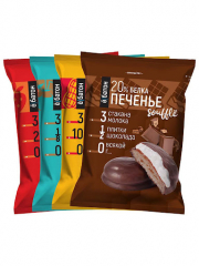 Фото  Печенье Е/батон  с белковым суфле в глазури 50 гр, шоколад-кофе