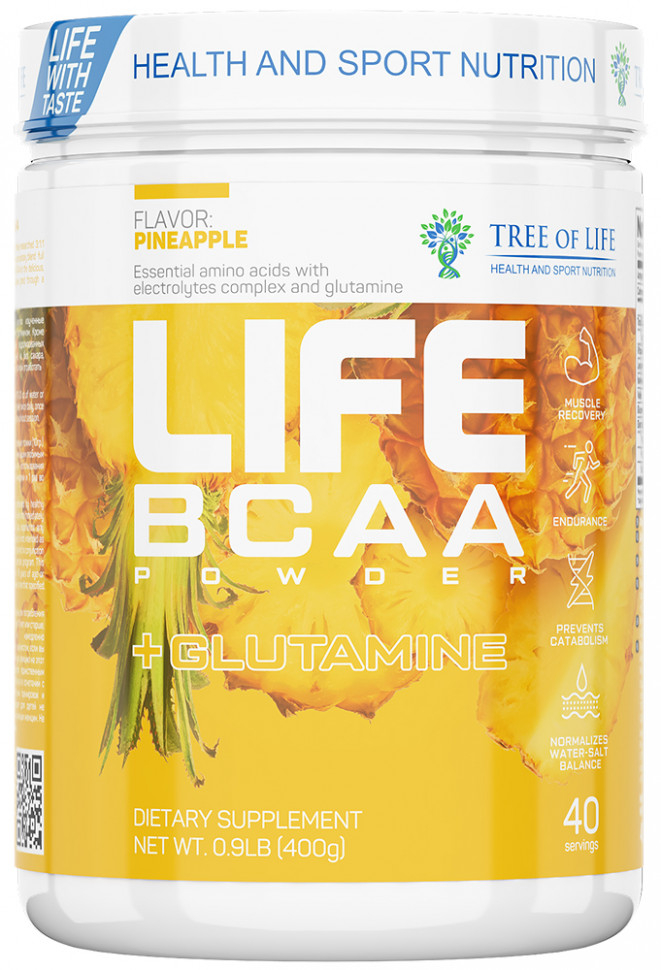 TREE OF LIFE BCAA+Glutamine 400 гр вкус ананас