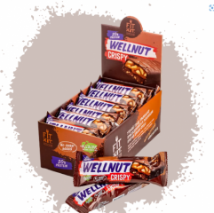 Фото Батончик глазированный Fit Kit Protein Wellnut батончик 45 гр вкус арахис-карамель