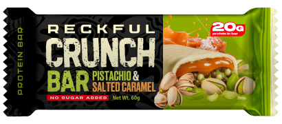 Reckful ® Батончик протеиновый - CRUNCH BAR 20г белка, вкус фисташка соленая карамель
