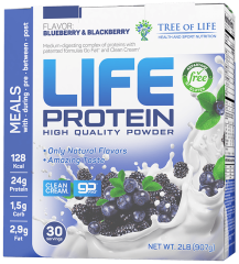 Фото Tree of Life LIFE PROTEIN 908 гр вкус голубая малина