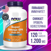 NOW Super Omega EPA 1200mg 360/240  120 гель.капсулы