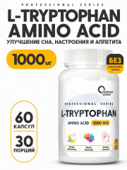 Фото Триптофан 1000 мг, 60 капсул, Optimum System L-Tryptophan 