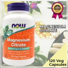 Фото NOW Magnesium Citrate Цитрат магния 120 veg капсул