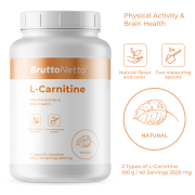 BruttoNetto Л-карнитин ацетил, порошок 200 грамм, 40 порций