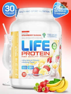 Tree of Life LIFE PROTEIN 908 гр вкус клубника-банан