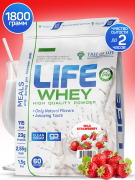 Tree of Life Whey Protein, 1800 гр вкус клубника