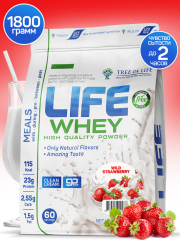 Фото Tree of Life Whey Protein, 1800 гр вкус клубника